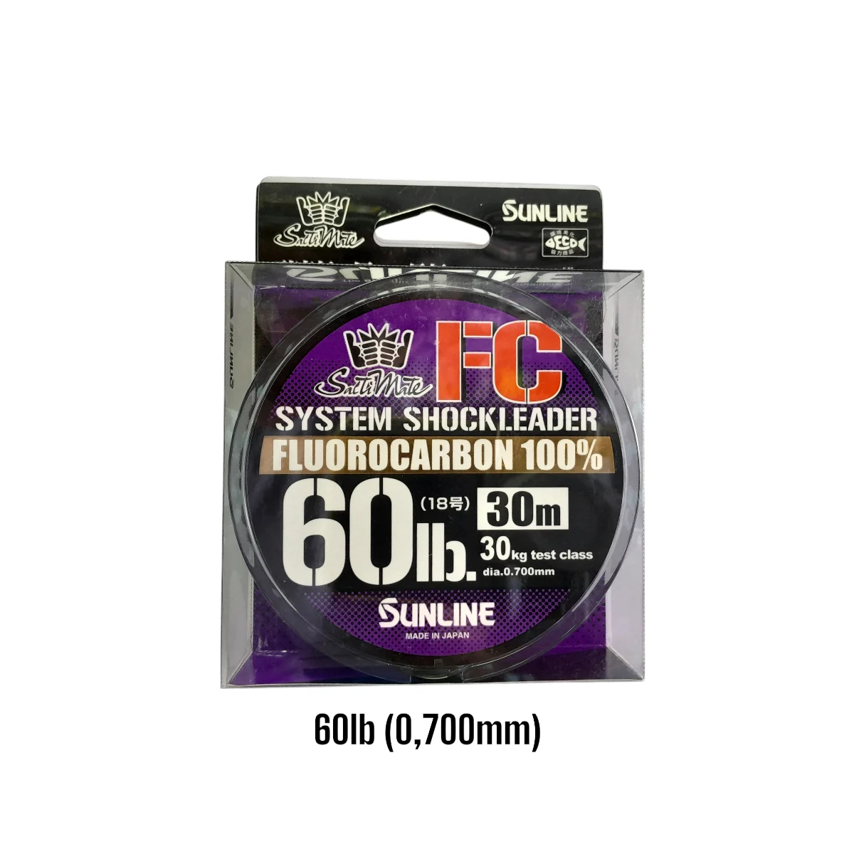 Fil Fluorocarbone Sunline System 100 Shock Leader - 30 M, 16 Lb, Diamètre 0.330 Mm